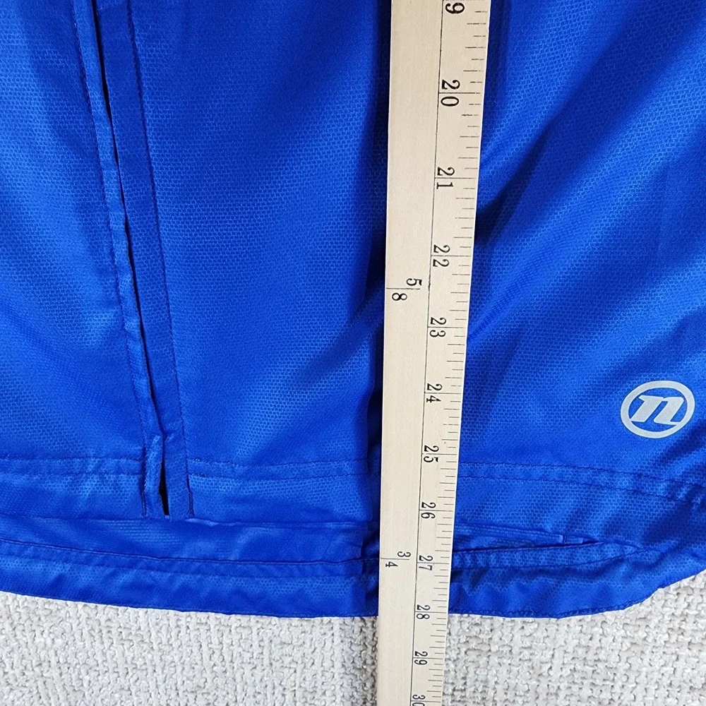 Novara Conversion Cycling Jacket to Vest Mens L Blue Zip Off‎ Sleeve Reflective